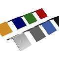 Colorful Corrugated Metal Sheets In Various Colors For Roofing And Cladding 3d model