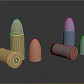 Modern Bullet Luger 3d model