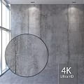 Round Component On Concrete Wall With Window And 4K Resolution