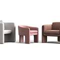 Modern Single Sofa Designs in Various Colors and Comfortable Fabric Styles 3d model