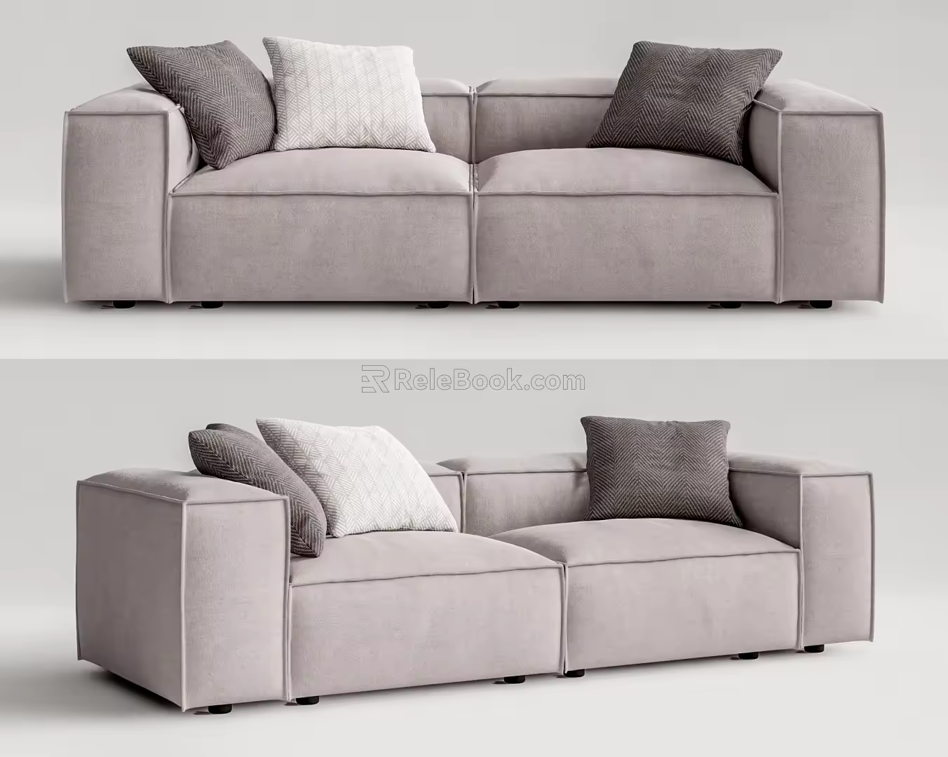 Modern double sofa 3d model