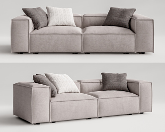 Modern double sofa 3d model