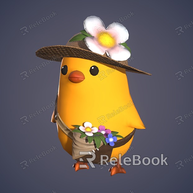 Cartoon Chicken Anime Chicken Q Version Chicken Yellow Chicken model