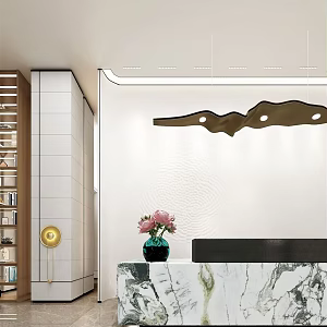 Modern Front Desk Hotel Front Desk 3d model