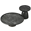 Modern Coffee Table Designs With Wooden And Marble Round Tops Gold Black Bases
