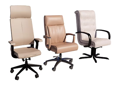 Modern Office Chairs With Multiple Styles Leather Fabric And Swivel Design 3d model