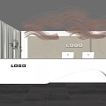 Modern Front Desk 3d model