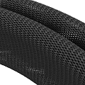 Black Circular Textured Decorative Band With Intricate Patterned Loop Design
