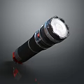 Professional Industrial Flashlight With High Brightness LED And Black Red Design