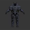 Futuristic Sci Fi Mechanical Armor Warrior Character With Full Body Armored Design And Helmet