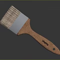 Daolio Brush With Wooden Handle Blue Metal Part And Brown Bristles Design