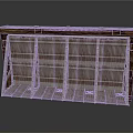 Wooden And Metal Storage Equipment With Multiple Open Shelves And Compartments