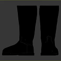 Black Leather Knee High Boots with Durable Design for Daily Use