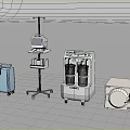 Essential Medical Devices Including IV Stand Monitor Trolley And Sterilizer Unit For Hospital Use