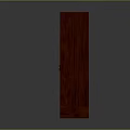 Dark Red Wooden Storage Cabinet With Glass Panel Multiple Shelves And Wine Rack