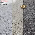 Polished Terrazzo Floor Tiles Three Color Options With Gold Teapot Decoration