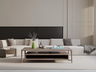 Modern three-seat sofa 3d model