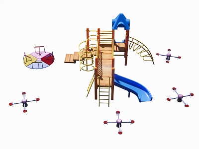 Modern amusement equipment amusement facilities slide trampoline seesaw model