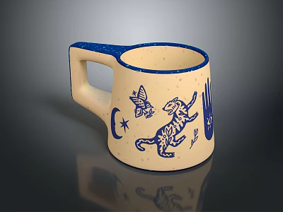 Tea Cup Cup Cup Porcelain Cup Porcelain 3d model