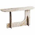 Modern Marble Console Table With Unique Base Design For Interior Decor 3d model
