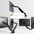 Modern stand monitor computer stand arm 3d model