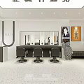 Elegant Bright Modern Beauty Hair Salon Interior Design With Complete Set Of Professional Hairdressing Facilities