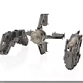 Detailed Aerospace Mechanical Models Featuring Metallic Texture And Complex Structure For Space Exploration
