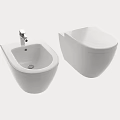 Modern White Ceramic Wall Hung Toilet With Sleek Design And Smooth Surface Finish