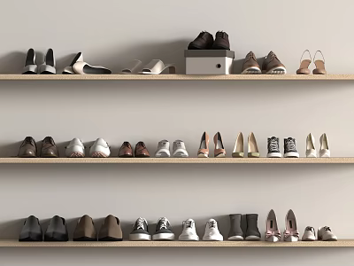 Shoes Men Women Casual Shoes High Heels 3d model