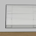 White Window Blinds With Modern Design And Light Filtering City View 3d model