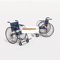 Medical Equipment Manual Wheelchairs With Metal Frame And Blue Seats