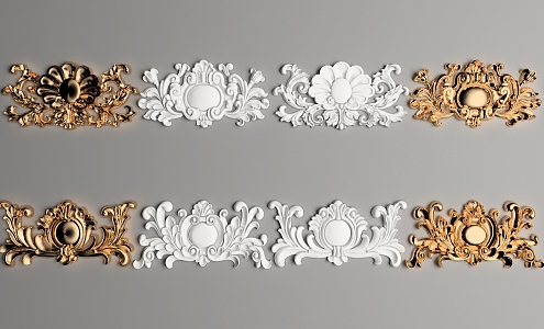 European-style carved 3d model