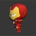 Chibi Style Iron Man Figurine In Red And Yellow With Outstretched Hand