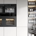 Modern Wine Cabinet Design With Glass Doors And Wine Bottle Storage Racks