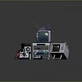 Retro Computer Peripheral Hardware 3d model