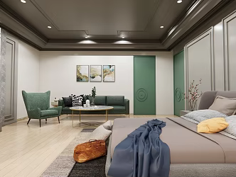 Modern Apartment Single Apartment Residence 3d model