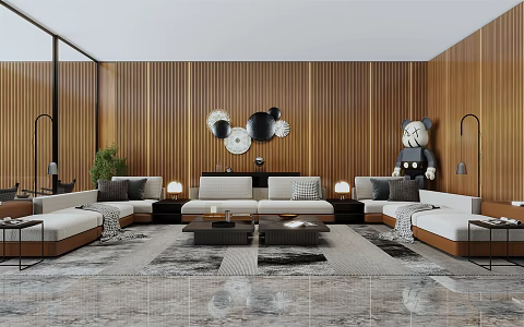modern living room 3d model