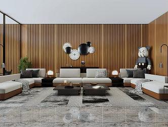 modern living room 3d model