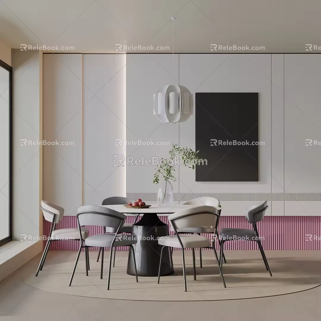 Modern table combination 3d model