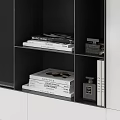 Sleek Modern White TV Wall Unit With Open Shelves And Storage Cabinets