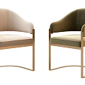 Modern Accent Chairs With Padded Upholstery Various Colors And Black Gold Metal Legs Design