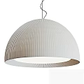 Modern Black Ribbed Dome Shaped Pendant Light For Ceiling Lighting Design 3d model