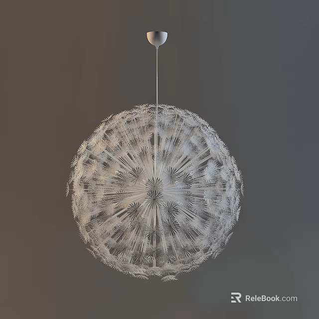 Elegant Spherical Textured Chandelier with Intricate Design for Modern Home Decoration 3d model 