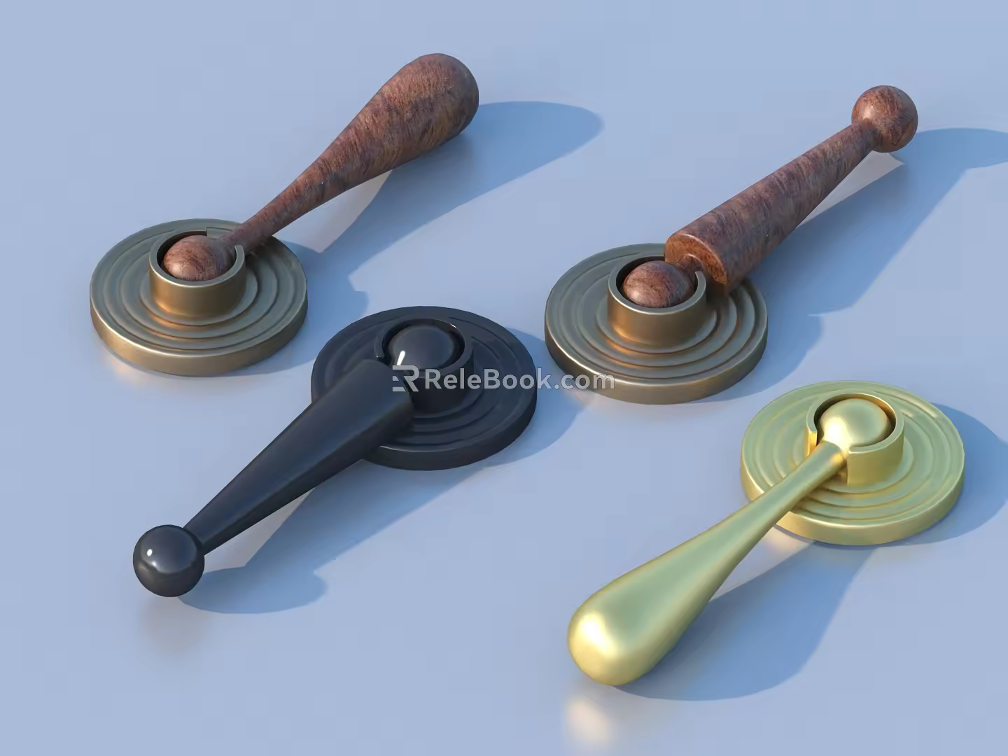 Door handle hardware 3d model