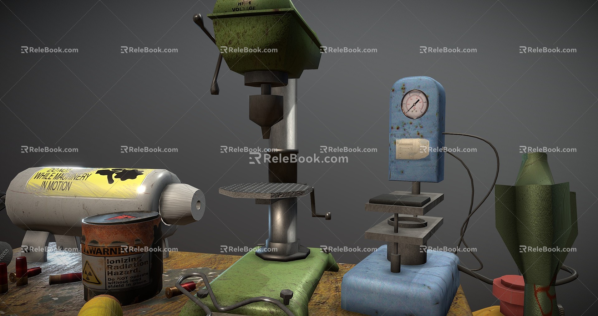 Industrial LOFT Equipment Workbench 3d model