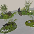 Small Indoor Garden Arrangements With Various Plants Ferns Trees Rocks And Pebbles