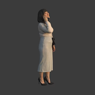 The woman on the phone 3d model