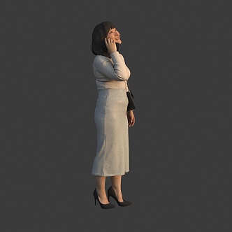 The woman on the phone 3d model