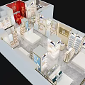 Baby Products Specialty Store Featuring Bed Teddy Bear Shelves Star Decor and Warm Lighting
