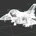 Blue Toy Fighter Jet Model With 111 Number Tail Emblem And Missiles
